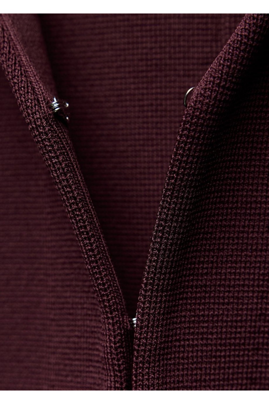 DAR KESİM DÜZ ÖRGÜ CEKET - ETEK TAKIM GC-0011 - BORDO