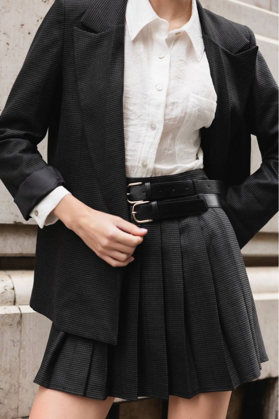 Kemerli Piliseli Mini Etek GC-9900