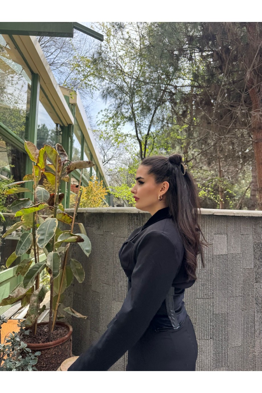 SİYAH KORSE BLUZ GC-9980